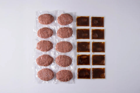 【お得なまとめ買いセット】ミート矢澤 黒毛和牛100％ フレッシュハンバーグ 10食